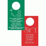 PANCARTE NE PAS DÉRANGER RECTO/VERSO EN 6 LANGUES 11 X 20 CM