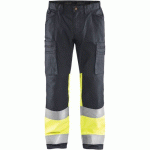 PANTALON ARTISAN STRETCH HAUTE VISIBILITÉ MARINE/JAUNE C68 - BLAKLADER