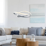 REALITY LEUCHTEN SUSPENSION LED COURSE, NICKEL MAT, 3.000 K, Ø 60 CM, MÉTAL