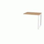 RETOUR P/TABLE OFFICE PRO PIED CARRE 80X60 CM CHÊNE PIED BLC