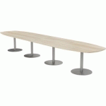TAB. CONF. ELGA PIED PLATINE 480X113 CM PLT MÉLA ACACIA/ALU - MBA