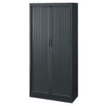 ARMOIRE CLASSTOUT CLASSIQUE MÉTAL ANTHRACITE - L. 90 X H. 198 CM - AVEC RIDEAUX ANTHRACITE