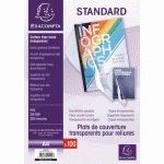 COUVERTURE RELIURE PVC CRISTAL 20X100E - A4 - EXACOMPTA