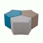 LOT 3 POUFS ARPÈGE DÉHOUSSABLES TISSU PVC COLORIS PANACHÉ \'\'TENDANCE\'\' - MANUTAN COLLECTIVITÉS