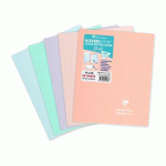 LOT DE 10 - CAHIER PIQUÉ KOVERBOOK BLUSH 17X22 CM 48 PAGES GRANDS CARREAUX COUVERTURE POLYPROPYLÈNE OPAQUE BICOLORE - ASSORTIS