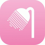 LOT DE 2 - PLAQUE SIGNALÉTIQUE EN PLEXIGLAS PLEXI - DOUCHE (ROSE)