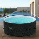 AREBOS SPA GONFLABLE POOL CHAUFFAGE EXTERIEUR RONDE DROP-STITCH ⌀ 180 CM
