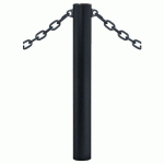 POTELET PROVINCE Ø114 MM CHAINES 2 ANNEAUX INOX NOIR 9005 - PROCITY
