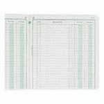 REGISTRE STANDARD 2 COLONNES RECETTES DÉPENSES EXACOMPTA 930E, 19 X 21 CM 80 PAGES