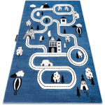 TAPIS PETIT TOWN VILLE RUE BLEU BLUE 140X190 CM