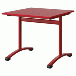 TABLE MALIBU 80X80 T5 DL STRA ABS ROUGE U321/ROUGE 3020
