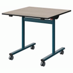 TABLE MALIBU RAB. 80X80 T5 DL STRA ACACIA/NOIR BLEU 5025