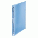 LOT DE 2 - CLASSEUR 4 ANNEAUX PLASTIFIÉ VIQUEL PROPYSOFT PERSONNALISABLE A4 - DOS 2,5 CM BLEU