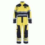 COMBINAISON MULTINORMES JAUNE FLUORESCENT/MARINE TAILLE 48 - BLAKLADER