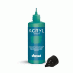 LOT DE 5 - DARWI FLACON DE 80 ML DE PEINTURE ACRYLIQUE UNIVERSELLE BRILLANTE - VERT SAPIN