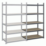 RAYONNAGES INDUSTRI'ÉCO 2 ÉLÉMENT SUIVANT H 200 X L 130 X P 60 CM TÔLE D'ACIER