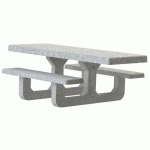 TABLE BANCS BÉTON PMR GRIS ANTHRACITE