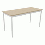 TABLE DE RÉUNION TREFF 140 X 60 CHÊNE DE FIL/ BLANC