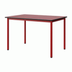 TABLE MALIBU 120X80 T6 4P ST ANTIB ROUG U321/NOIR ROUGE 3020 - MANUTAN EXPERT