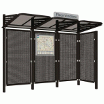 ABRI BUS CONVIVIALE 3 M ACIER - BARDAGE DROIT - NOIR 9005 - PROCITY