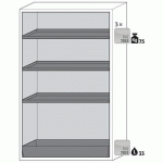 ARMOIRE SÉCURITÉ S-PHOENIX-90 S90.196.120.FDAS GRIS CLAIR - ASECOS