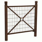 BARRIÈRE PROVINCE GRILLAGÉE 1.07 M CITY - ZINC MARRON 8017 - PROCITY