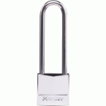 CADENAS À CLÉ EN LAITON MASSIF NICKELÉ - ANSE 64MM - MASTER LOCK