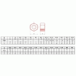 ÉCROU HEXAGONAL HU BRUT CLASSE 12.9 M36 BOITE DE 25 - ULTIMA - ECRH36.12