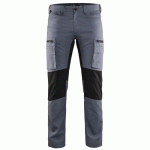 PANTALON DE TRAVAIL SERVICES STRETCH GRIS/NOIR TAILLE 38C - BLAKLADER