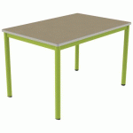 TABLE CARÉLIE MOB 120X80 T6 STR POLY. HM. BEIGE/VERT AC - MOBIDECOR