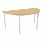 TABLE DE RÉUNION DEMI-LUNE TREFF 160 X 80 HÊTRE / BLANC