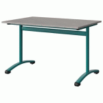 TABLE MALIBU 120X80 T6 DL STRA ABS BÉTON F186/BLEU 5018