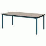 TABLE MALIBU 160X80 T3 4P STRA ACACIA/NOIR BLEU 5025