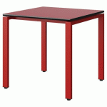 TABLE MALIBU 80X80 T6 SOUDÉ ST ROUGE U321/NOIR ROUGE 3020 - MANUTAN EXPERT