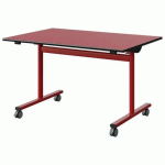 TABLE MALIBU RAB. 120X80 T5 DL ST ROUGE U321/NOIR ROUGE 3020