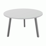 TABLE PARTAGE Ø 120 CM GRIS / ALU - BURONOMIC