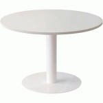 TABLE RONDE Ø 115 CM EASY OFFICE PLATEAU BLANC PIED BLANC - PAPERFLOW