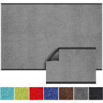 KARAT - TAPIS DE PORTE PAILLASSON D'ENTRÉE MONOCHROM GRIS ARGENT 120 X 250 CM - GRIS