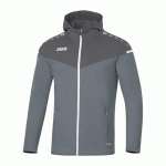 VESTE DE FOOT À CAPUCHON FEMME - JAKO - CHAMP 20 GRIS