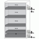 ARMOIRE SÉCURITÉ S-PHOENIX-90 S90.196.120.FDAS JAUNE - ASECOS