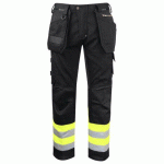 PROJOB 6524 PANTALON STRETCH KEVLAR CORDURA JAUNE/NOIR - TAILLE 46