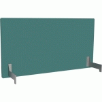 ADEMA+ ECRAN POSTE DOUBLE L160 CM ACIER ARGENT/TISSU LAGON