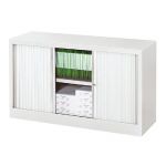 ARMOIRE MÉTAL MONOBLOC NORMA LINEA - A RIDEAUX - H. 70 X L. 120 CM - CORPS BLANC  - RIDEAUX BLANC