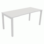 BUREAU ASTRO ARCHE DROIT ÉCHANCRÉ 160 X 70 BLANC/BLANC - BURONOMIC