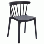 CHAISE EMPILABLE WINDSON NOIR POLYPROPYLÈNE