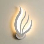 APPLIQUE MURALE LED MODERNE FORME CRÉATIVE DE LA FEUILLE LAMPE MURALE BLANC CHAUD 3000K POUR CHAMBRE À COUCHER, SALON, COULOIR, ENTRÉE BLANC