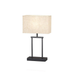 FISCHER & HONSEL LAMPE À POSER ANN RECTANGLE ABAT-JOUR LIN SABLE