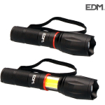 LAMPE TORCHE LED XL EXTENSIBLE AVEC ZOOM 1 LED COB XL 3XAAA (PILES INCLUSES) EDM