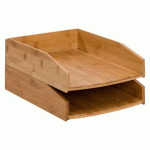 LOT DE 2 CORBEILLES À COURRIER CEP SILVA BAMBOU