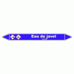 LOT DE 3 - MARQUEUR TUYAUTERIE - EAU DE JAVEL - VINYLE LAMINÉ - NFX 08-105 355 X 37 MM